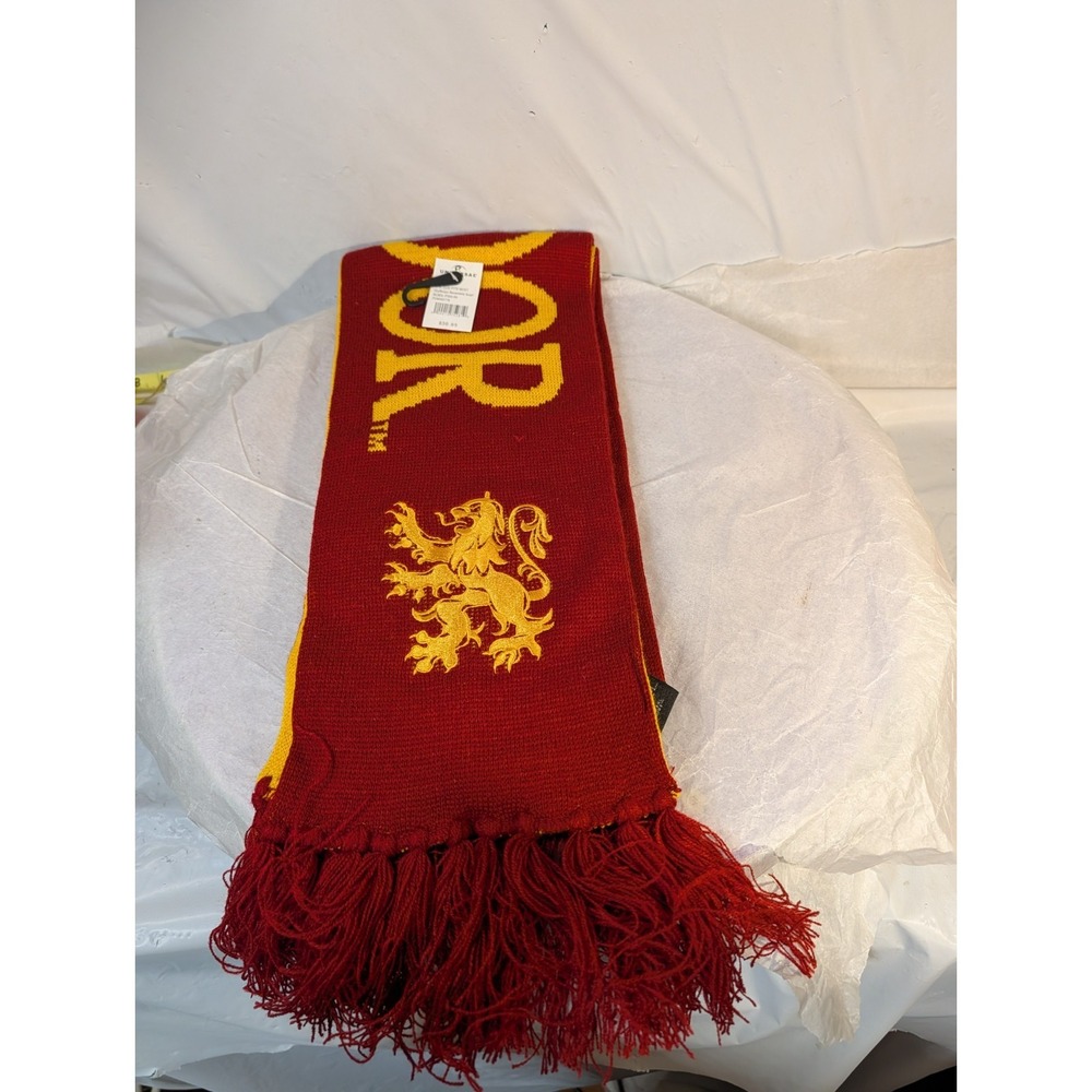 Universal Studios Gryffindor Unisex OS Maroon‎ Gold Knit Reversible Scarf NWT